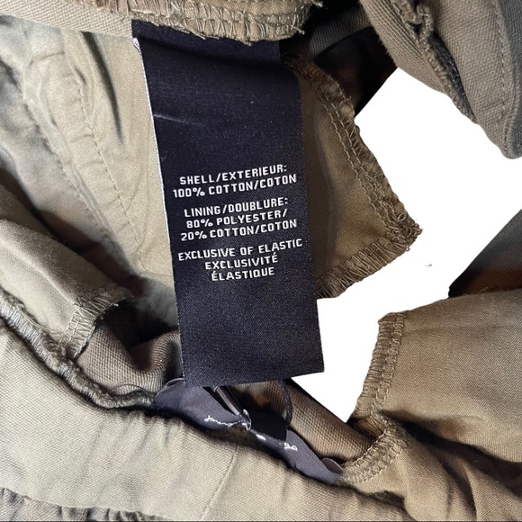 NWT 7 FOR ALL MAN KIND ARMY GREEN PAPERBAG WAIST PANTS SIZE XL. 100% Cotton - Picture 6 of 8
